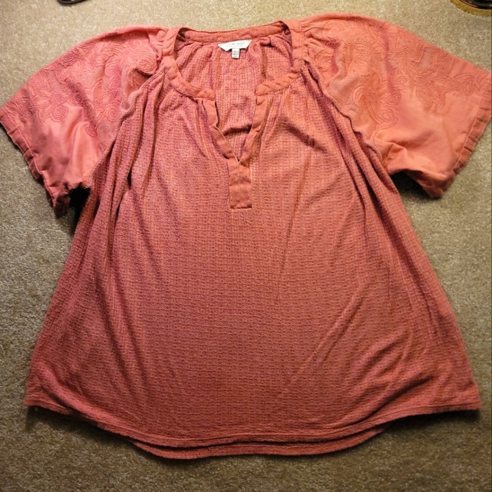 Women's knit top mauve/pink lucky brand large